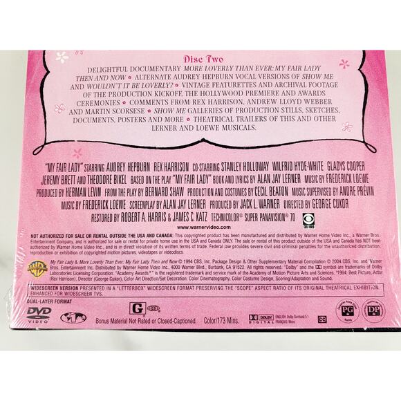 Movie My Fair Lady DVD New Sealed 2 Discs 2004 Audrey Hepburn Widescreen Dolby - Picture 8 of 13